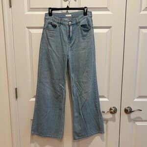 Uniqlo Denim Blue Wide Leg Jeans